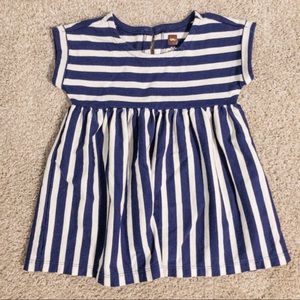 Tea Navy Blue Stripped Dress